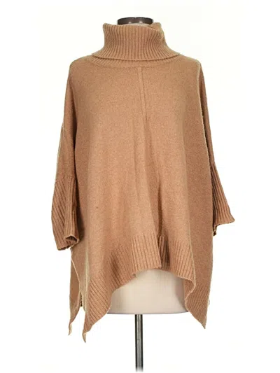 Pre-owned Ann Taylor Loft Poncho In Tan