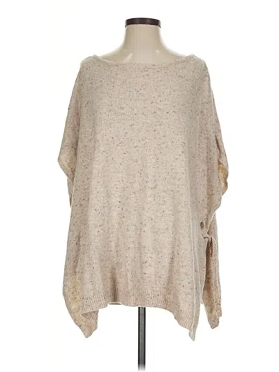 Pre-owned Ann Taylor Loft Poncho In Tan