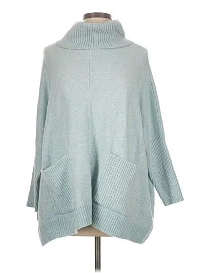 Pre-owned Ann Taylor Loft Poncho In Teal