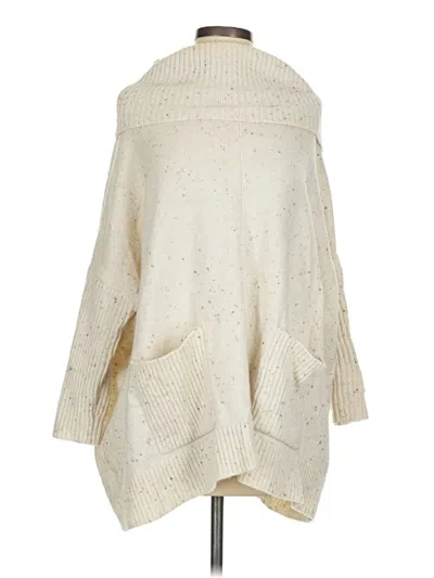 Pre-owned Ann Taylor Loft Poncho In White