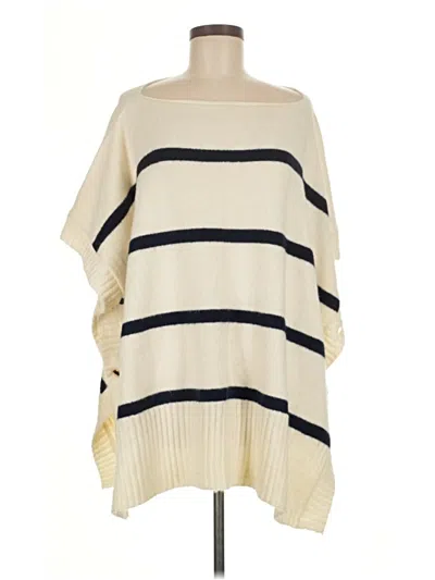 Pre-owned Ann Taylor Loft Poncho In White