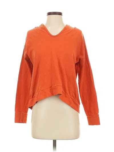 Pre-owned Ann Taylor Loft Pullover Hoodie In Orange
