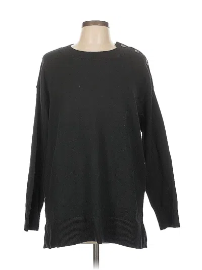 Pre-owned Ann Taylor Loft Pullover Sweater In Black