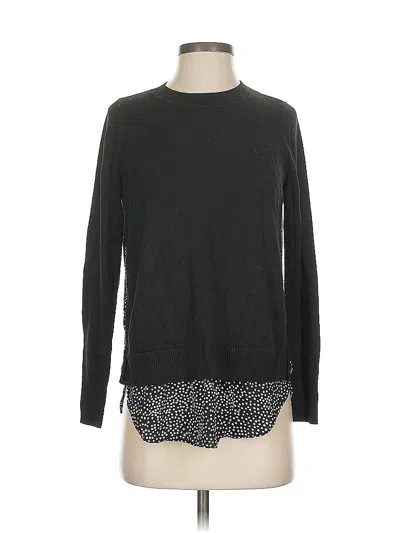 Pre-owned Ann Taylor Loft Pullover Sweater In Black