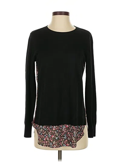 Pre-owned Ann Taylor Loft Pullover Sweater In Black