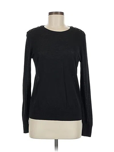 Pre-owned Ann Taylor Loft Pullover Sweater In Black