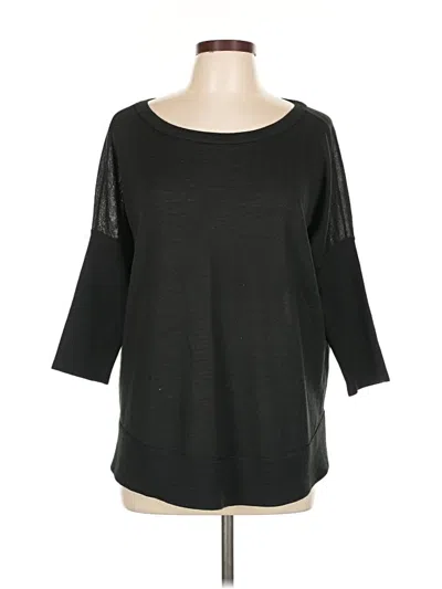 Pre-owned Ann Taylor Loft Pullover Sweater In Black