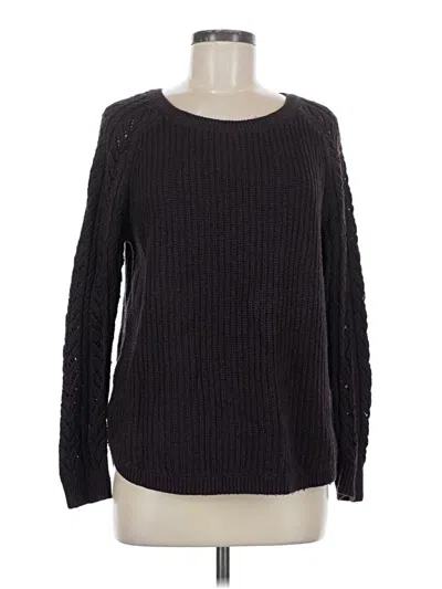 Pre-owned Ann Taylor Loft Pullover Sweater In Black