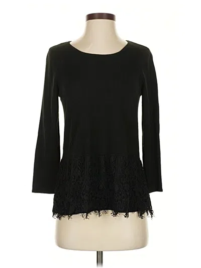 Pre-owned Ann Taylor Loft Pullover Sweater In Black