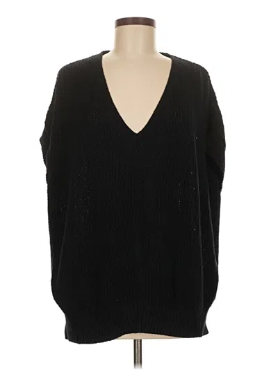 Pre-owned Ann Taylor Loft Pullover Sweater In Black
