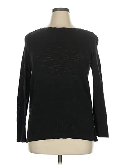 Pre-owned Ann Taylor Loft Pullover Sweater In Black