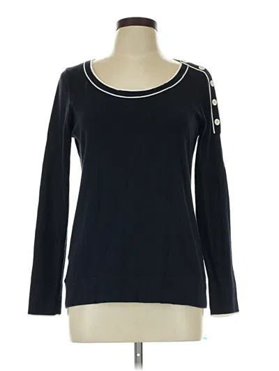 Pre-owned Ann Taylor Loft Pullover Sweater In Black