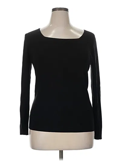 Pre-owned Ann Taylor Loft Pullover Sweater In Black