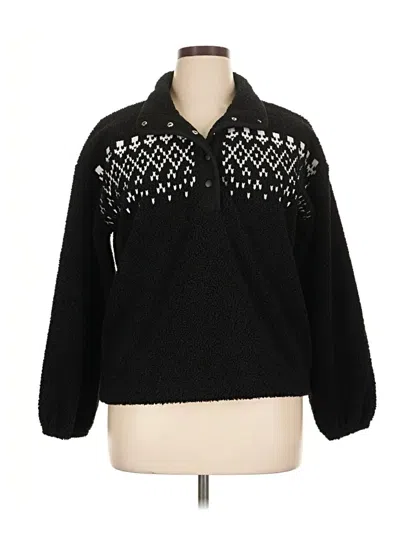 Pre-owned Ann Taylor Loft Pullover Sweater In Black