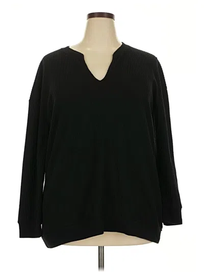 Pre-owned Ann Taylor Loft Pullover Sweater In Black