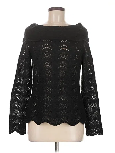 Pre-owned Ann Taylor Loft Pullover Sweater In Black