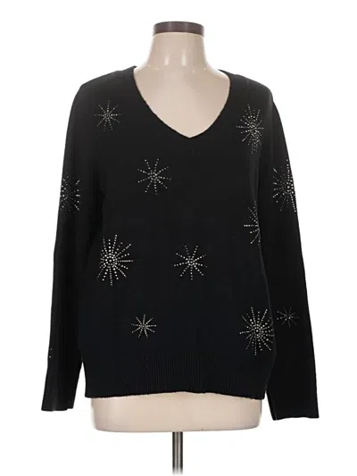 Pre-owned Ann Taylor Loft Pullover Sweater In Black