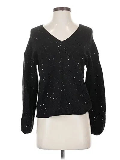 Pre-owned Ann Taylor Loft Pullover Sweater In Black
