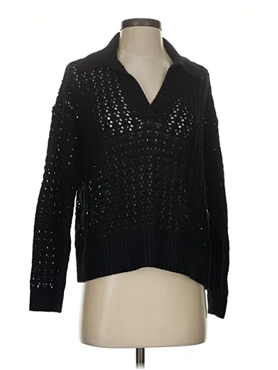 Pre-owned Ann Taylor Loft Pullover Sweater In Black