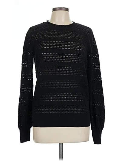 Pre-owned Ann Taylor Loft Pullover Sweater In Black