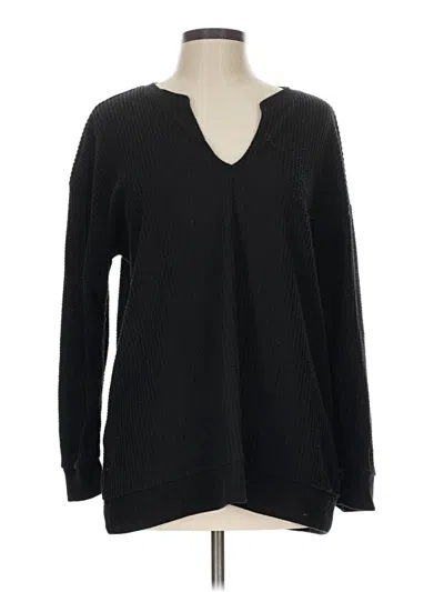 Pre-owned Ann Taylor Loft Pullover Sweater In Black