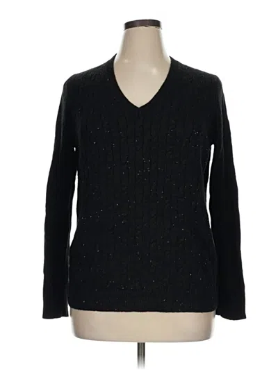 Pre-owned Ann Taylor Loft Pullover Sweater In Black