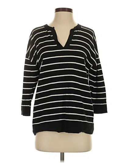 Pre-owned Ann Taylor Loft Pullover Sweater In Black