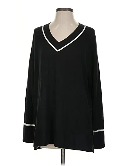 Pre-owned Ann Taylor Loft Pullover Sweater In Black