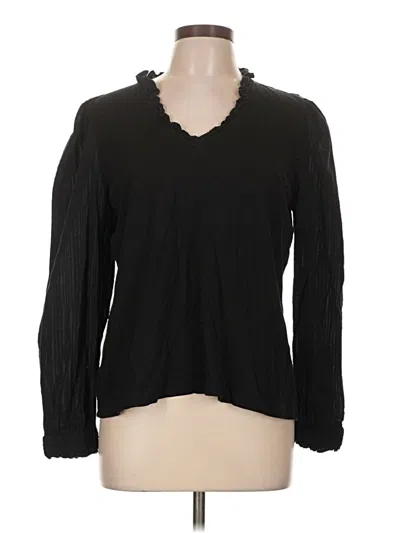 Pre-owned Ann Taylor Loft Pullover Sweater In Black