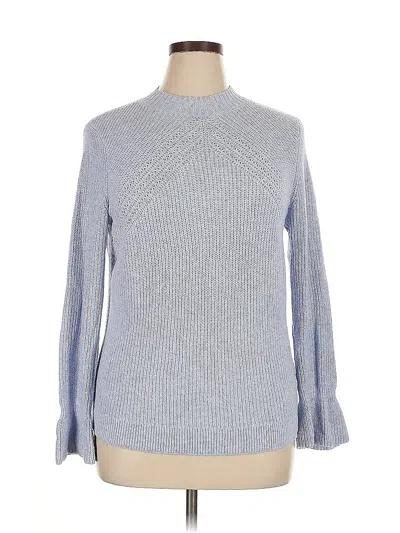 Pre-owned Ann Taylor Loft Pullover Sweater In Blue