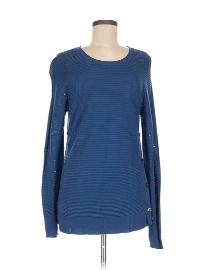 Pre-owned Ann Taylor Loft Pullover Sweater In Blue