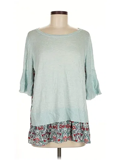 Pre-owned Ann Taylor Loft Pullover Sweater In Blue