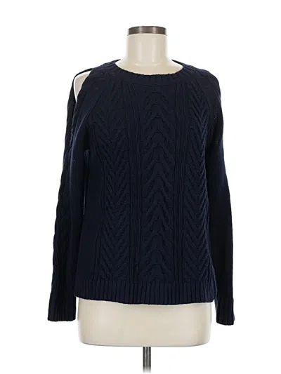 Pre-owned Ann Taylor Loft Pullover Sweater In Blue
