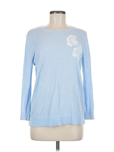 Pre-owned Ann Taylor Loft Pullover Sweater In Blue