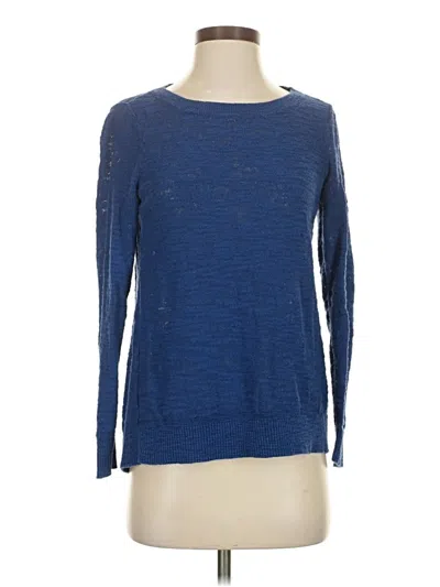 Pre-owned Ann Taylor Loft Pullover Sweater In Blue
