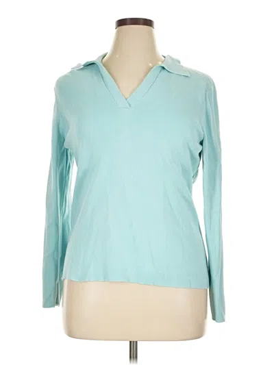 Pre-owned Ann Taylor Loft Pullover Sweater In Blue