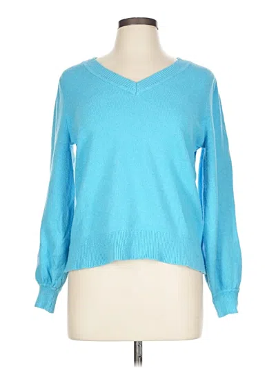 Pre-owned Ann Taylor Loft Pullover Sweater In Blue