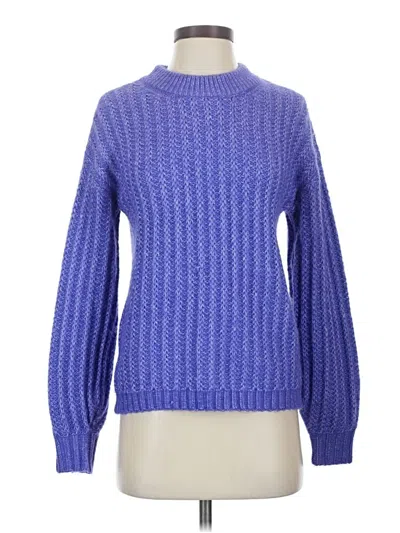 Pre-owned Ann Taylor Loft Pullover Sweater In Blue