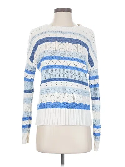Pre-owned Ann Taylor Loft Pullover Sweater In Blue