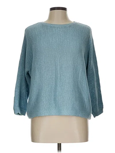 Pre-owned Ann Taylor Loft Pullover Sweater In Blue