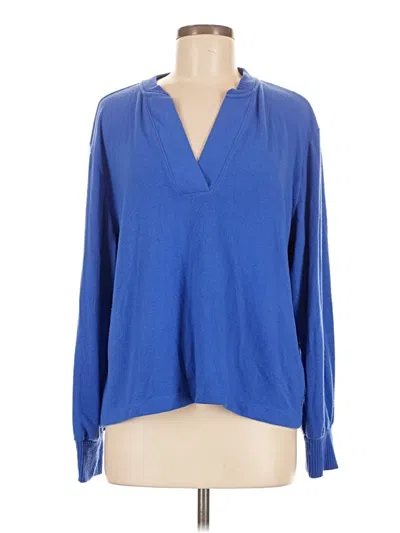 Pre-owned Ann Taylor Loft Pullover Sweater In Blue