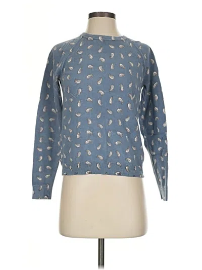 Pre-owned Ann Taylor Loft Pullover Sweater In Blue