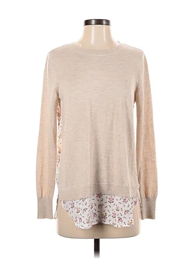 Pre-owned Ann Taylor Loft Pullover Sweater In Brown