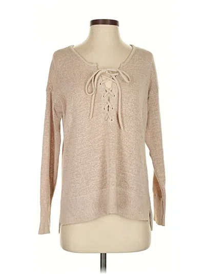 Pre-owned Ann Taylor Loft Pullover Sweater In Brown
