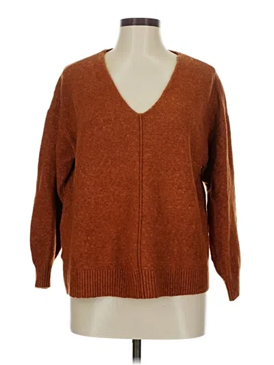 Pre-owned Ann Taylor Loft Pullover Sweater In Brown
