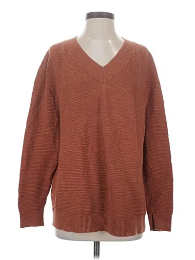 Pre-owned Ann Taylor Loft Pullover Sweater In Brown