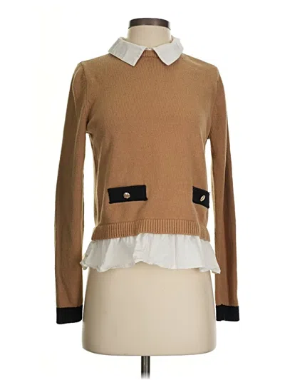 Pre-owned Ann Taylor Loft Pullover Sweater In Brown