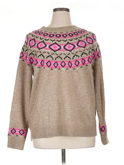 Pre-owned Ann Taylor Loft Pullover Sweater In Brown