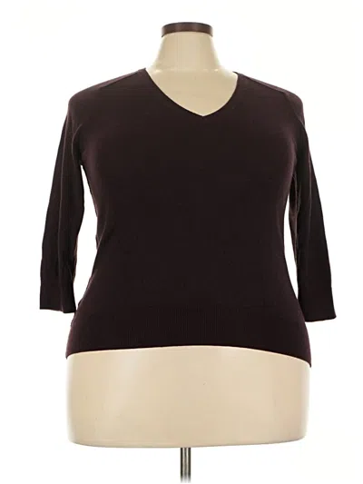 Pre-owned Ann Taylor Loft Pullover Sweater In Brown