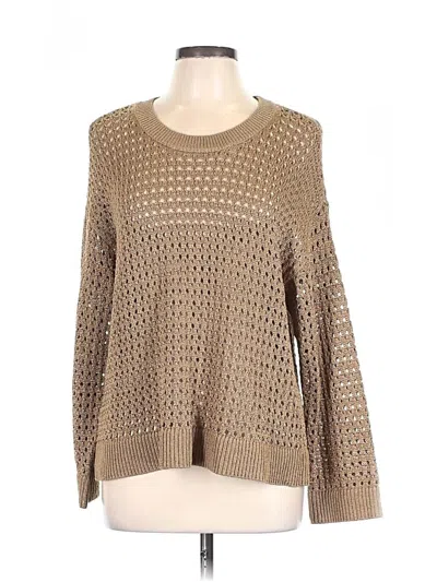 Pre-owned Ann Taylor Loft Pullover Sweater In Brown